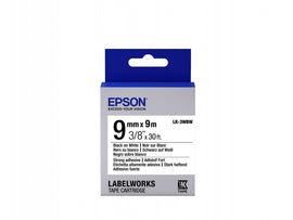 Epson LK-3WBW (C53S653007) Label Tape Cartridge, Strong Adhesive, Black on White 9mm, 9m