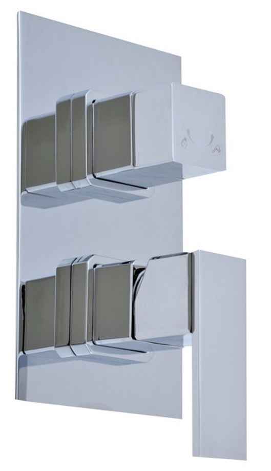 Mitigeur douche encastrable LOIRA avec arrêt automatique en laiton chromé