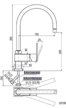 Mitigeur évier pivotant LOIRA 35,5 cm laiton chromé