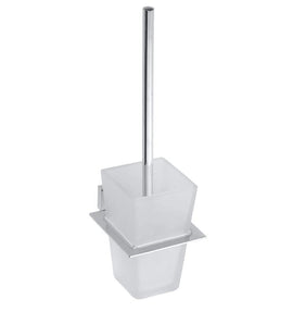 Brosse de toilettes murale PLAZA, bol en verre 15x11,5x36 cm - 0