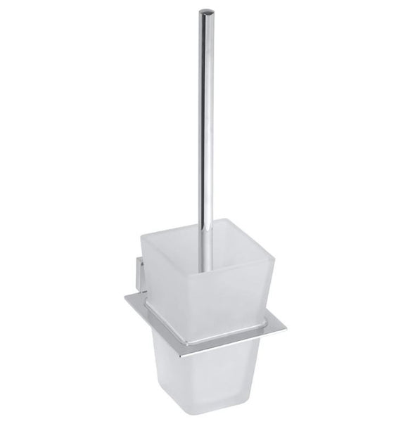 Brosse de toilettes murale PLAZA, bol en verre 15x11,5x36 cm