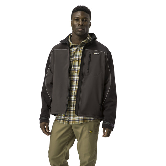 Soft shell jacket caterpillar graphite