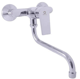 Mitigeur évier mural à bras long COLORADO en laiton chromé