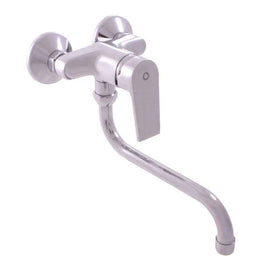 Mitigeur évier mural à bras long COLORADO en laiton chromé