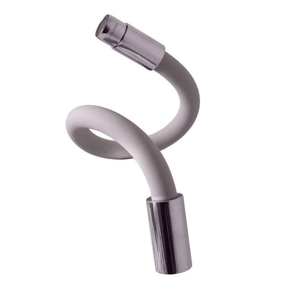 Mitigeur évier mural flexible gris à mémoire de forme COLORADO H. 27,4 cm