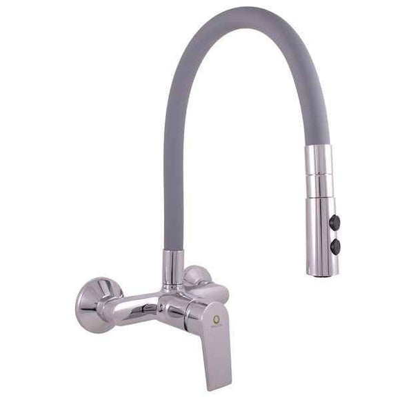 Mitigeur évier flexible gris à mémoire de forme COLORADO H. 35 cm