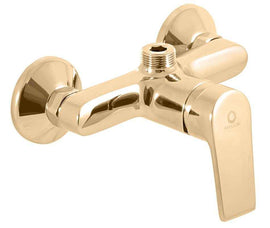 Mitigeur douche COLORADO en laiton doré sortie douchette haut