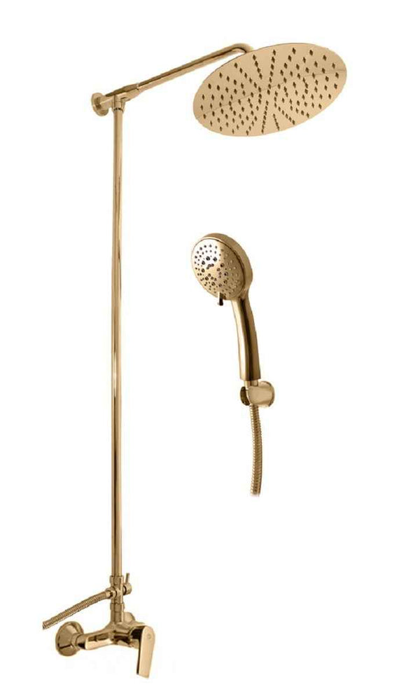 Colonne de douche COLORADO avec pommeau en laiton doré H. 116 cm