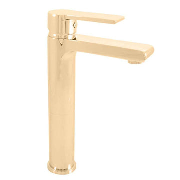 Mitigeur lavabo haut COLORADO en laiton doré H. 26 cm