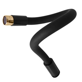 Mitigeur évier à mémoire de forme en laiton noir doré COLORADO H. 36 cm