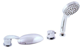 Mitigeur baignoire à cascade DANUBIO avec inverseur 4 trous en laiton chromé