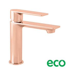 Mitigeur lavabo NIL en laiton rose gold poli sans siphon