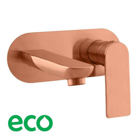 Mitigeur lavabo mural NIL en laiton rose gold brossé