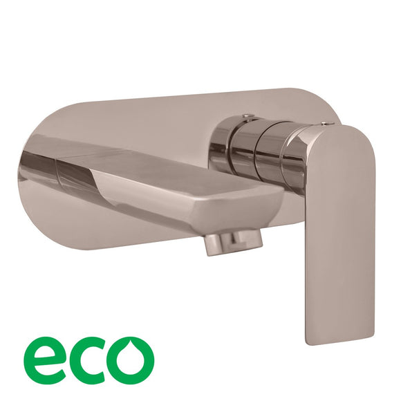 Mitigeur lavabo mural NIL en laiton métal gris poli