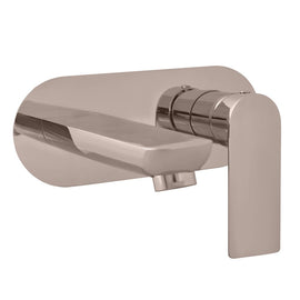 Mitigeur lavabo mural NIL en laiton métal gris poli