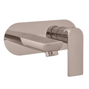 Mitigeur lavabo mural NIL en laiton métal gris poli