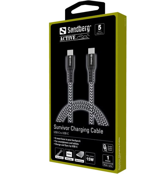 Sandberg 441-38 Survivor USB-C to USB-C Cable, 1M