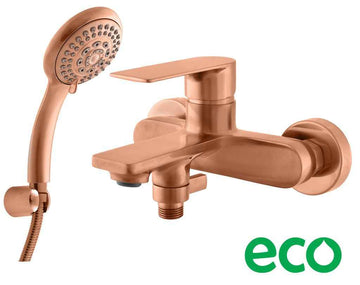 Mitigeur baignoire mural NIL en laiton rose gold brossé