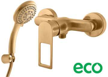 Mitigeur douche NIL en laiton doré brossé - 0