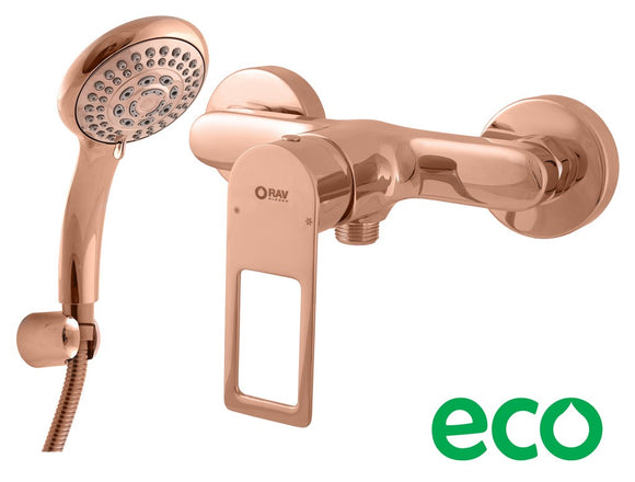 Mitigeur douche NIL en laiton rose gold poli