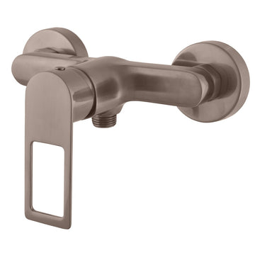 Mitigeur douche NIL en laiton métal gris brossé