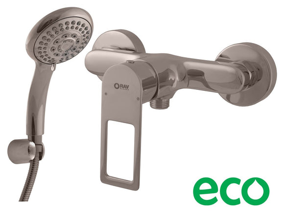 Mitigeur douche NIL en laiton métal gris poli