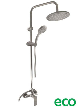 Colonne de douche NIL en laiton métal gris poli H. 116 cm