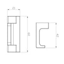 Patère double NIL en laiton doré 6x4,2x2,1 cm-2