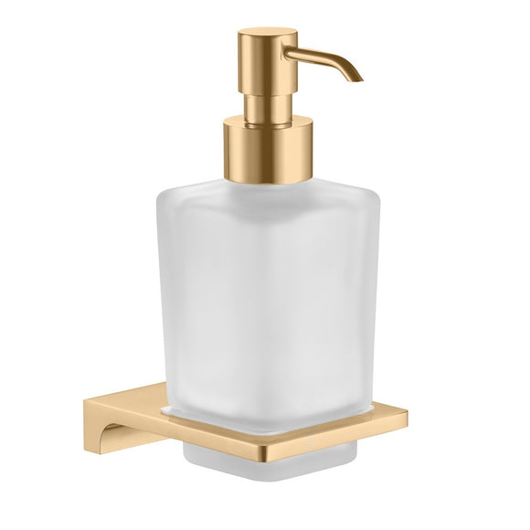 Distributeur de savon mural NIL en verre et laiton doré 200 ml