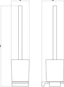 Brosse WC murale NIL en laiton rose gold poli et verre H.36,5 cm-1