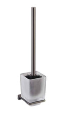 Brosse WC murale NIL en laiton métal gris et verre H.36,5 cm