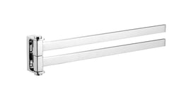 Porte-serviettes double rotatif NIL en laiton chromé 37 cm