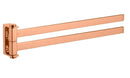 Porte-serviettes double rotatif NIL en laiton rose gold brossé 37 cm