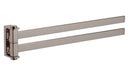 Porte-serviettes double rotatif NIL en laiton métal gris poli 37 cm