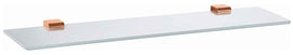 Tablette de douche NIL en verre et laiton rose gold poli 60 cm