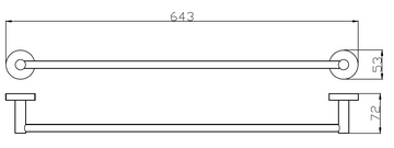 Porte-serviette mural COLORADO en laiton doré 64,3cm