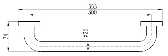 Barre de maintien de douche en laiton bronze COLORADO 35,3 cm