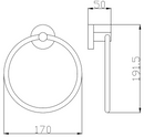 Anneau de serviette COLORADO en laiton doré brossé 17 cm-1