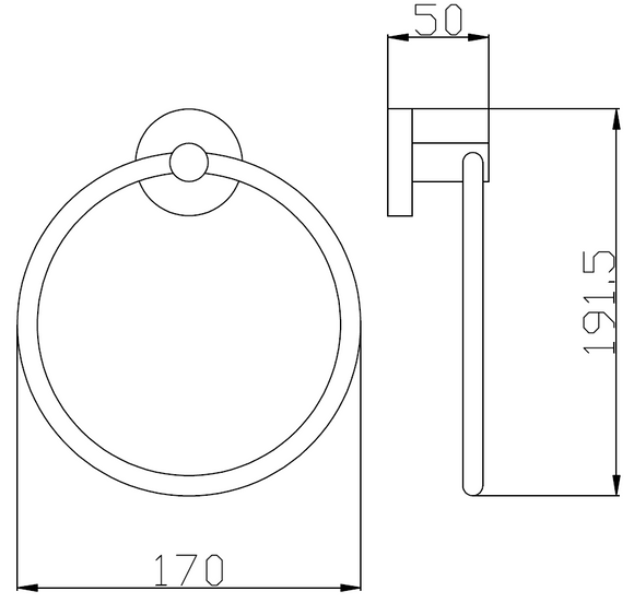 Anneau de serviette COLORADO en laiton doré brossé 17 cm