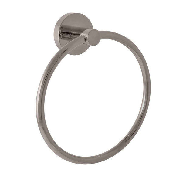 Anneau de serviette COLORADO en laiton métal gris brossé 17 cm