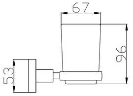 Porte brosses à dents COLORADO en laiton rose gold poli et en verre