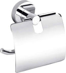 Porte papier toilettes avec couvercle COLORADO en laiton chromé 14,2cm