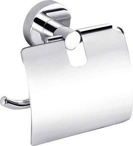 Porte papier toilettes avec couvercle COLORADO en laiton chromé 14,2cm