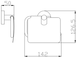 Porte papier toilettes avec couvercle COLORADO en laiton chromé 14,2cm - 0
