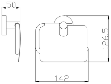 Porte papier toilettes avec couvercle COLORADO en laiton bronze 14,2cm