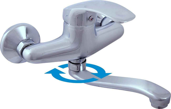 Mitigeur évier MISSISSIPI long bec pivotant en chrome