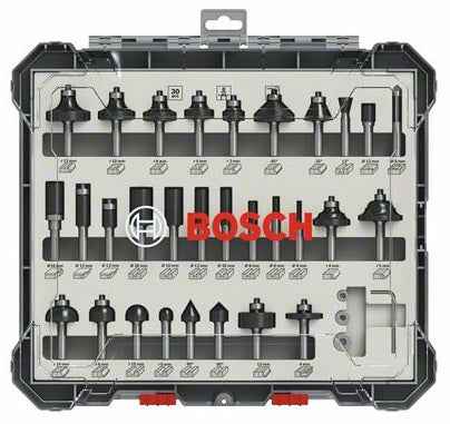 Bosch Mixed Router Bit Sets, 30-Pieces