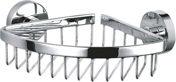 Porte-savon triangle d'angle COLORADO en laiton chromé 21x21 cm