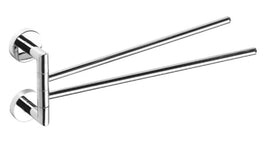 Porte-serviettes double rotatif COLORADO en laiton chromé 39,9 cm