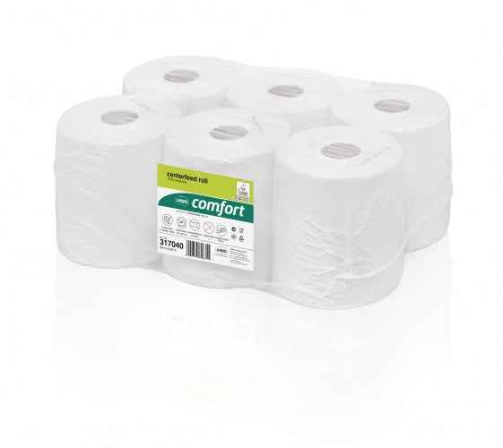 Rouleaux d'alimentation centrale WEPA pour système de point d'alimentation RPMB1300, 1 pli, 300 m, papier recyclé, (6 pièces)